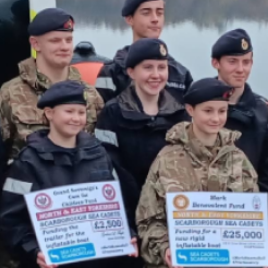 An award of £2,500 made to Scarborough Sea Cadets