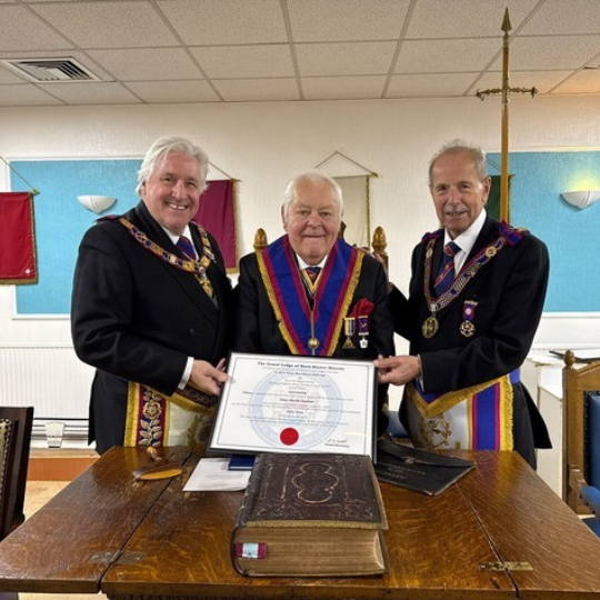 Coulsdon Loyalty Lodge Celebrates 50 Years of Service with Double Mark & Royal Ark Mariner Presentation