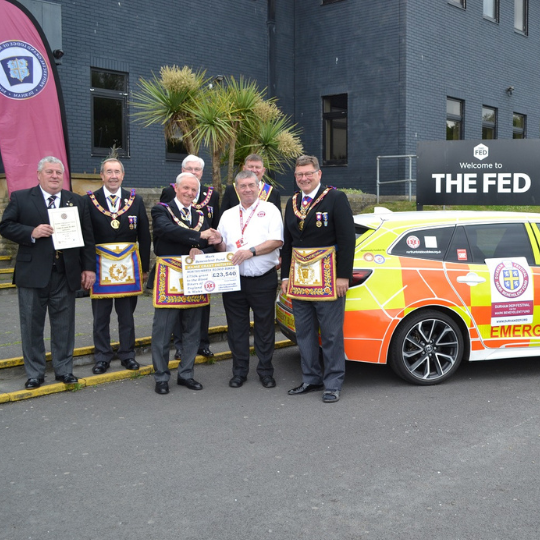 Mark Masons Support Blood Bikes with New Response Car