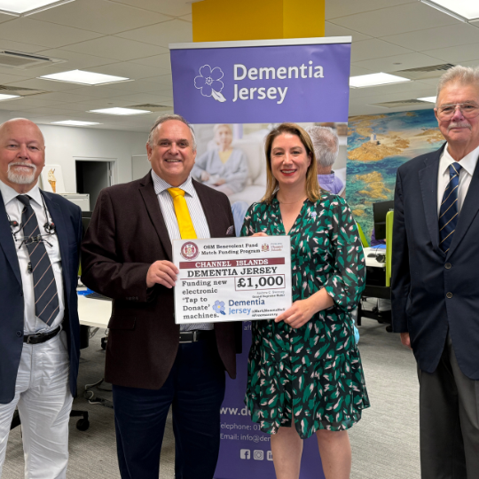 Channel Islands O.S.M. Donates £1,000 to Dementia Jersey