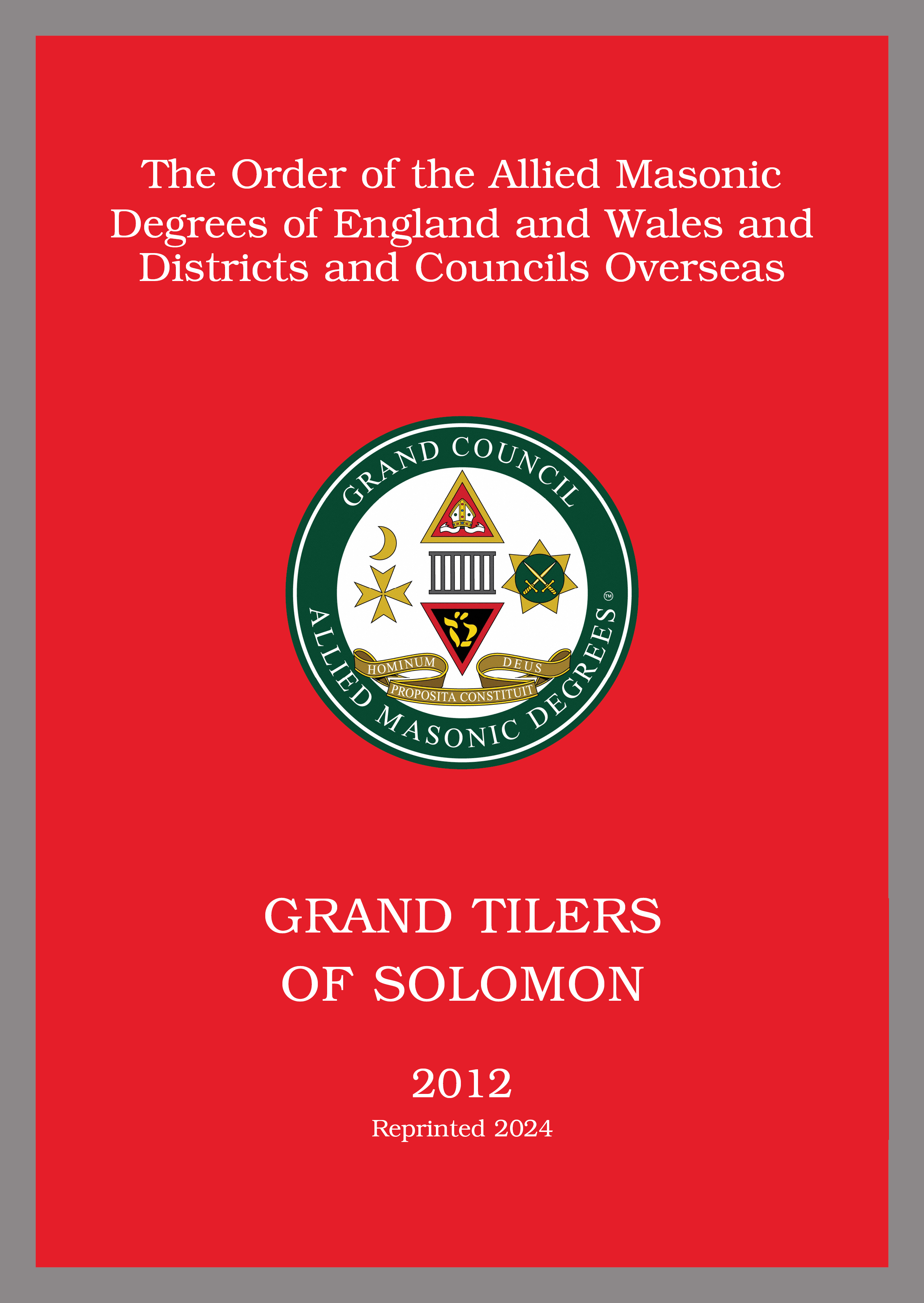 Allied Masonic Degrees Ritual No. 3