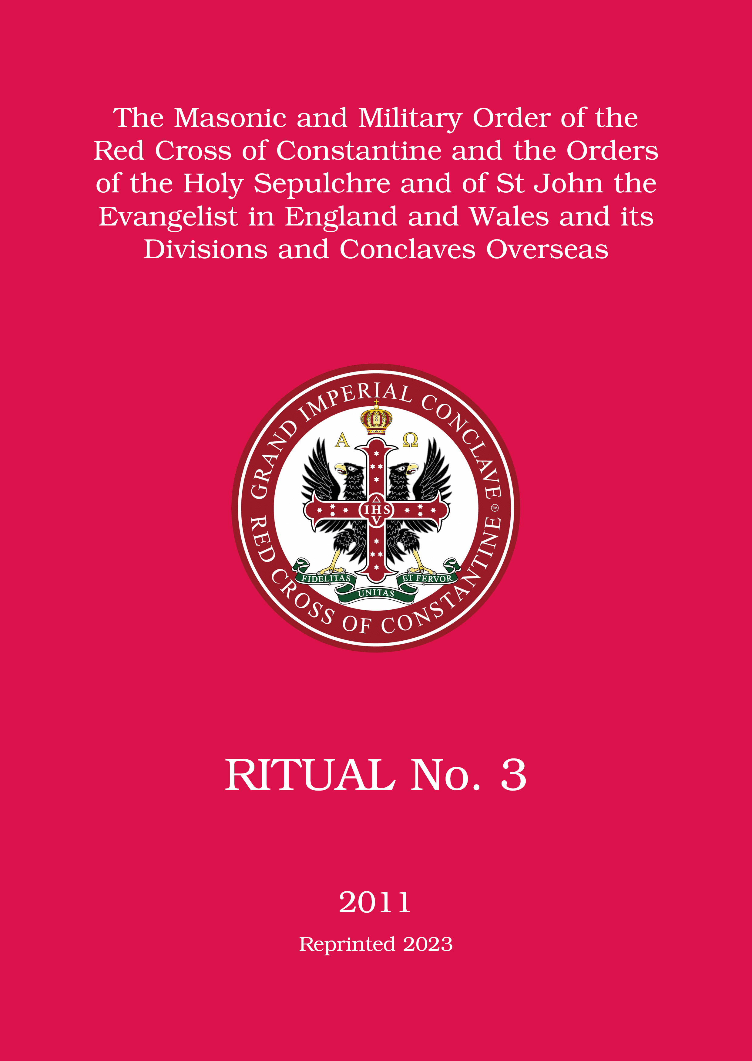 Red Ritual Emblem Red Cross of Constantine Ritual No. 3