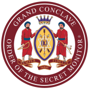 OSM Order of the Secret Monitor Black Napkin with Conclave Name & No. 